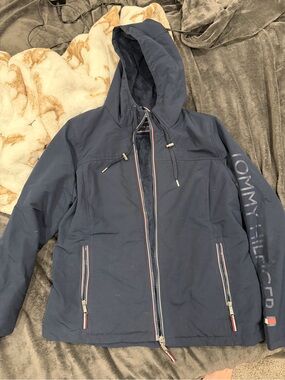 Tommy Hilfiger Navy Hooded Lightweight Jacket